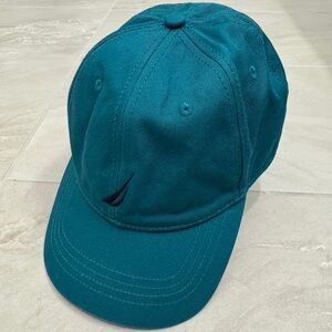 Nautica Teal Navy Baseball Cap Adjustable Strapback Preppy